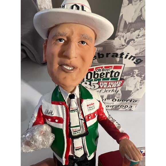 Oh Boy Oberto Art the owner bobble head hydroplane owner signed - Picture 1 of 12